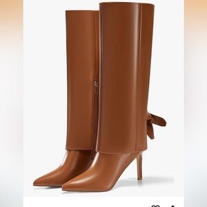 Unisa Tan Heeled Boots